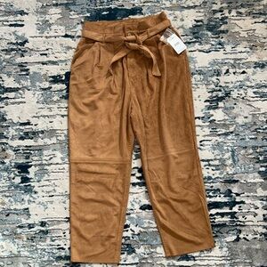 Free People faux suede pants Camel 12 NWT